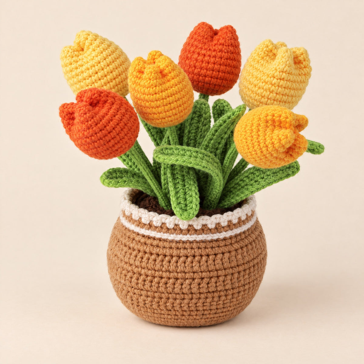 Le pot de tulipes, de face